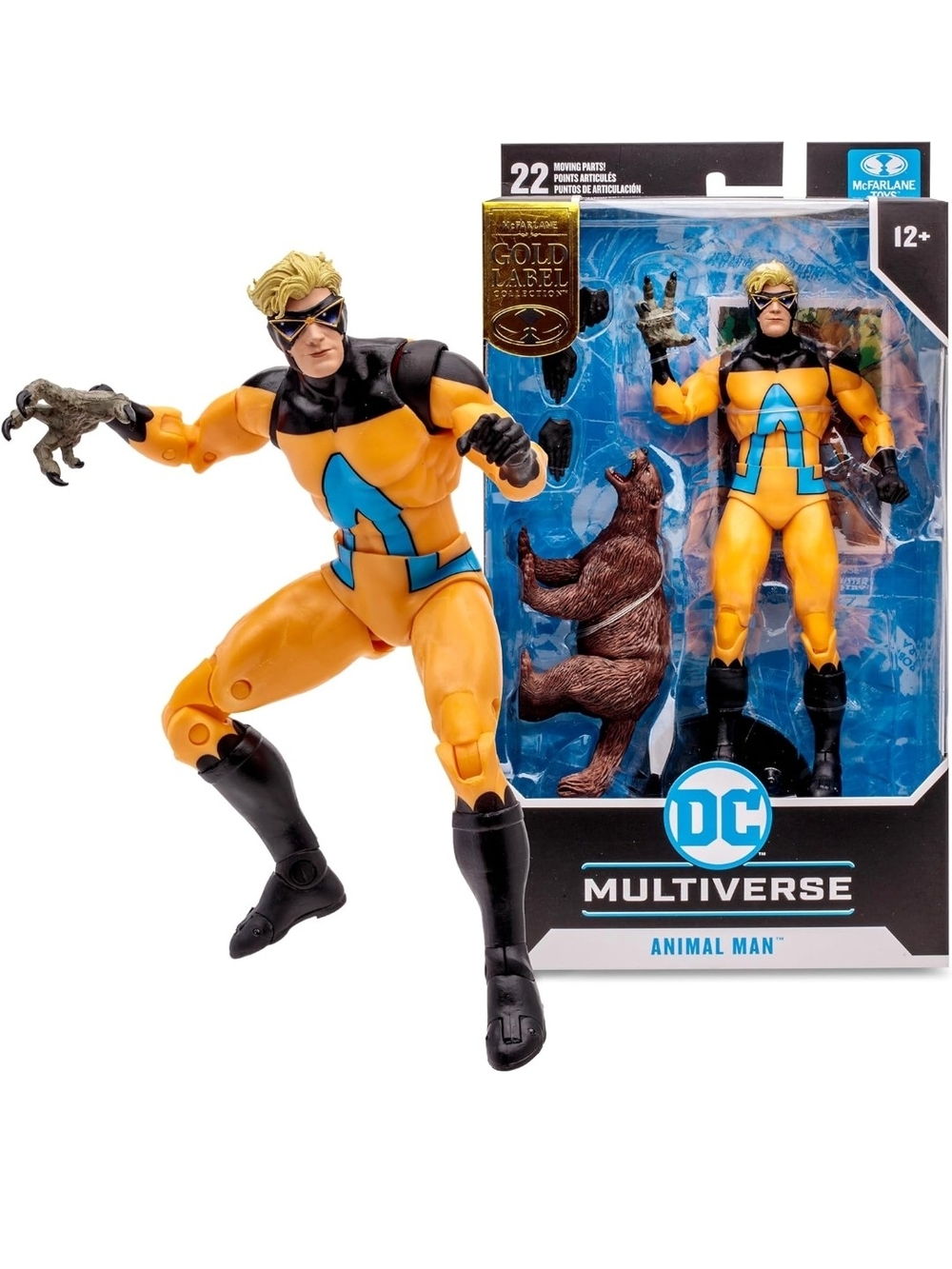 DC Multiverse Animal Man Action Figure - Yellow Blue Black